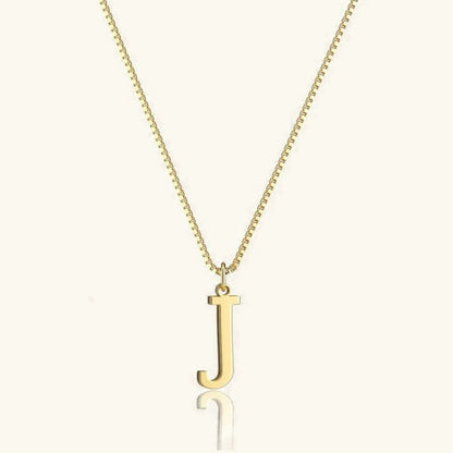 Karina - Letter Initial Gold Necklace