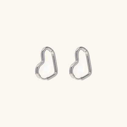 Clarissa - Heart Hoop Earrings