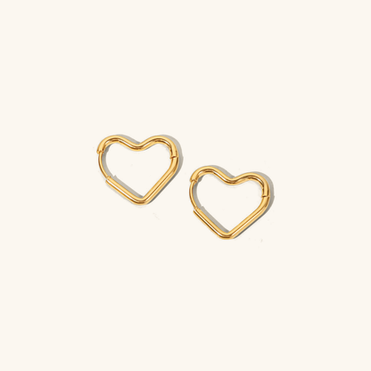 Clarissa - Heart Hoop Earrings