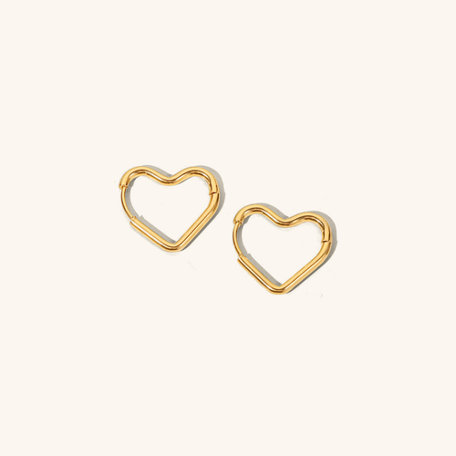 Clarissa - Heart Hoop Earrings