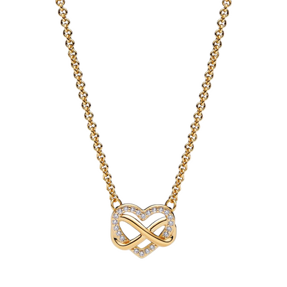 Jenna - Heart Infinity Pearl Necklace