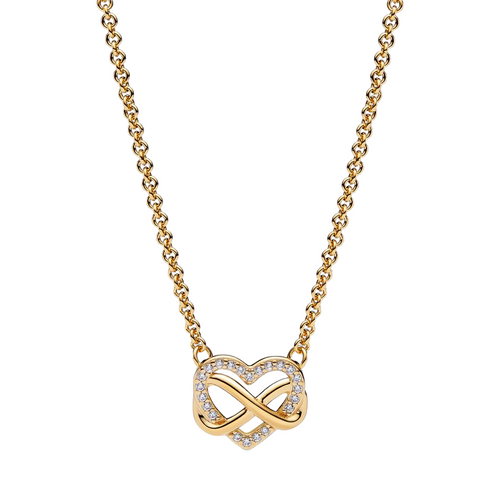 Jenna - Heart Infinity Pearl Necklace