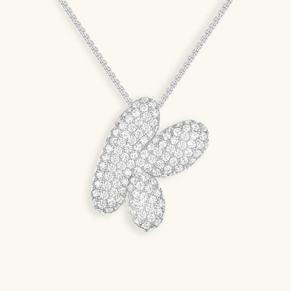 Esme - Bubble Initial Diamond Necklace