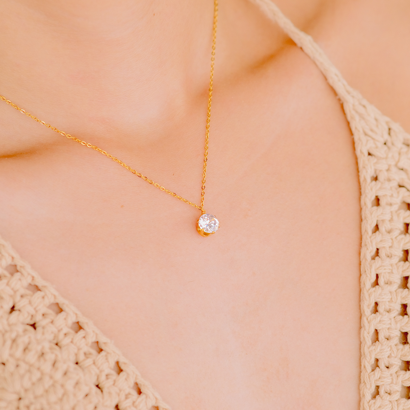 Gail - Diamond Gold Necklace
