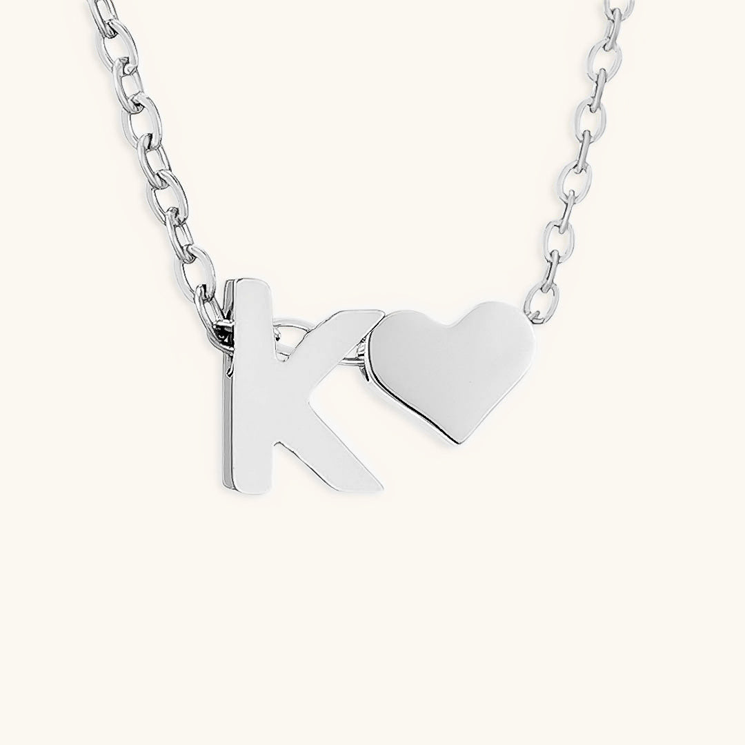 Mallory - Love Initial Letter Necklace