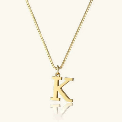 Karina - Letter Initial Gold Necklace