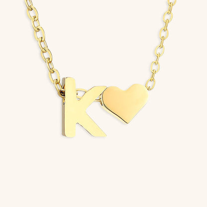 Mallory - Love Initial Letter Necklace
