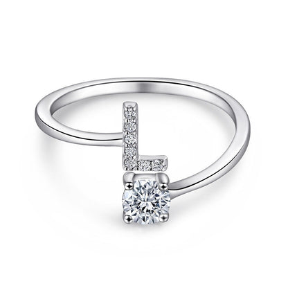 Personalized Initial Sterling Silver Ring