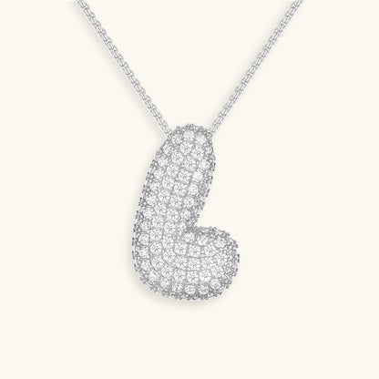 Esme - Bubble Initial Diamond Necklace