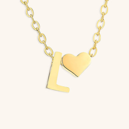 Mallory - Love Initial Letter Necklace