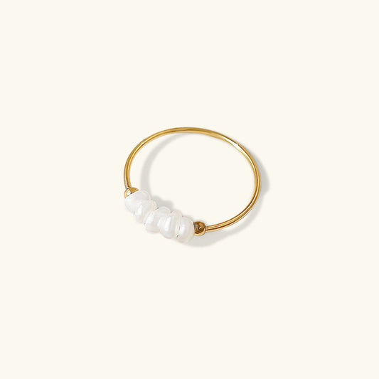 Magnolia - Freshwater Pearl Gold Ring