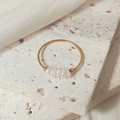 Magnolia - Freshwater Pearl Gold Ring