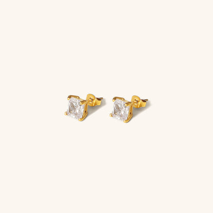 Jocelyn - Solitaire Gold Earrings
