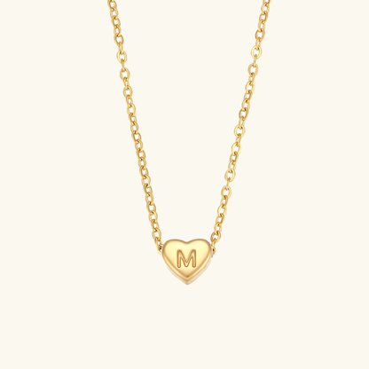 Juliette - Heart Initial Gold Necklace