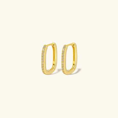 Sandra - Oval Hoop Earrings