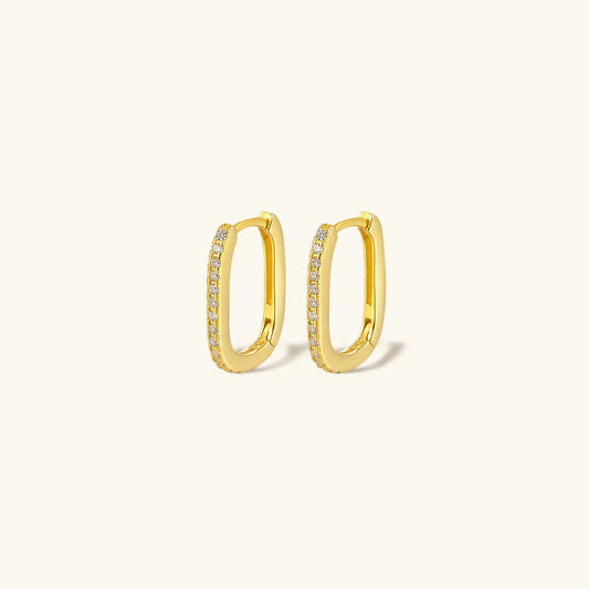 Sandra - Oval Hoop Earrings
