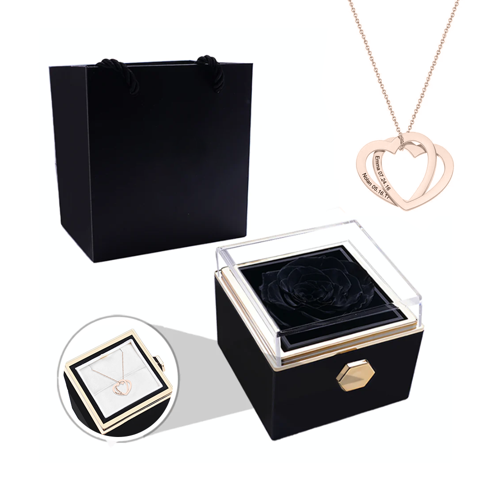 Darcy - Two interlocked hearts necklace