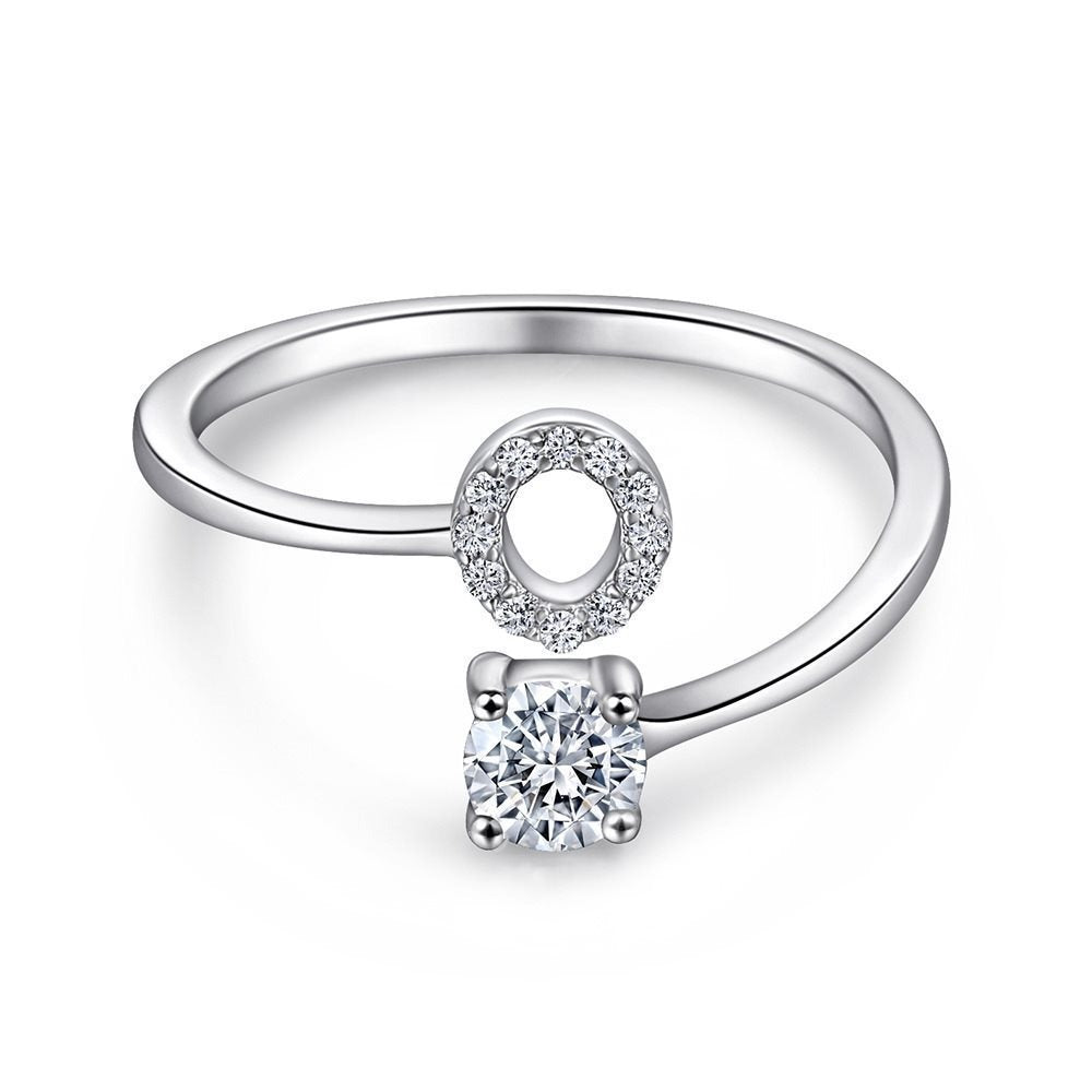Personalized Initial Sterling Silver Ring