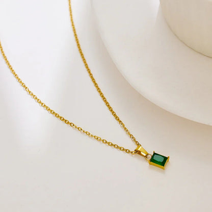 Maddie - Green Emerald  Necklace