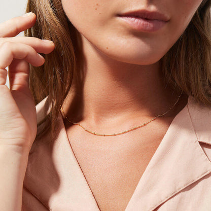 Ella - Gold Bead Chain Necklace