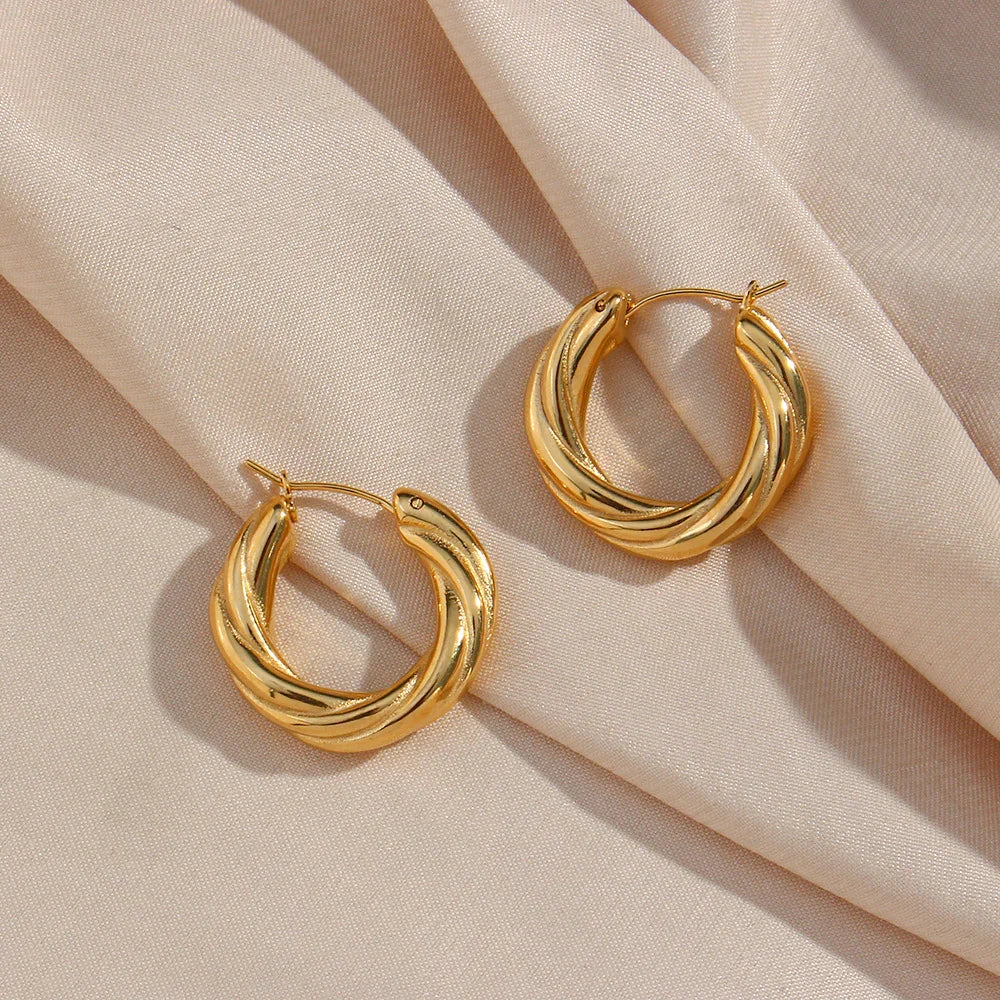 Viva- Twisted Hoop Earrings