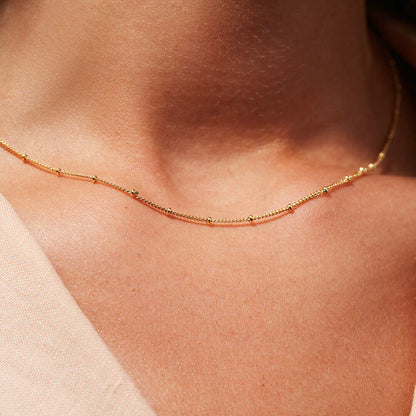 Ella - Gold Bead Chain Necklace