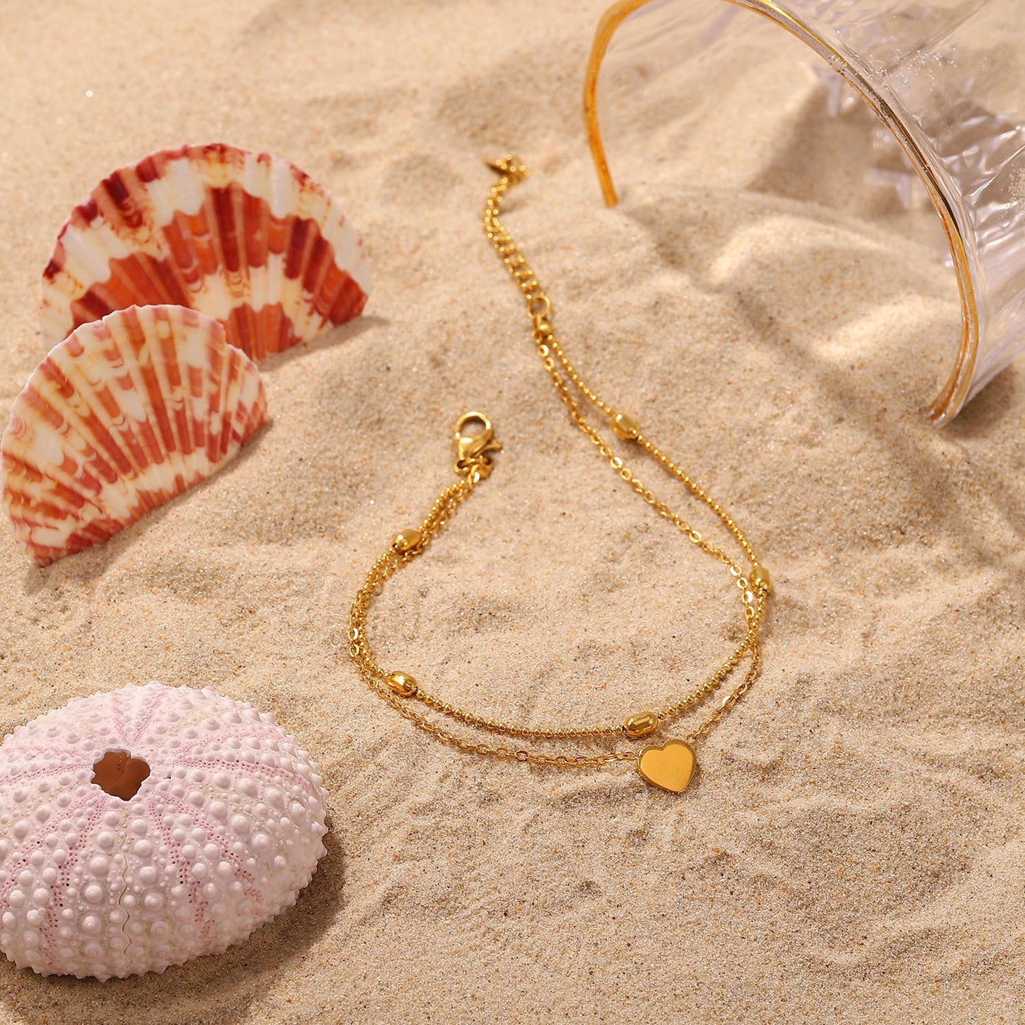 Hazel - Gold Heart Anklet