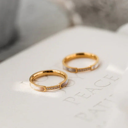 Eden - Diamond Simulant Gold Ring