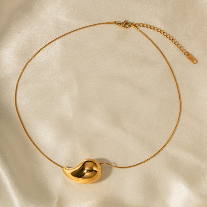 Malia - Sleek Bean Necklace