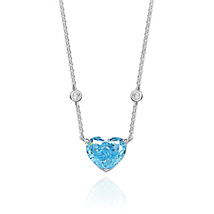 Catalina - Heart Zircon Sterling Silver Necklace