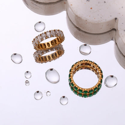 Eliza - Diamond Simulant Gold Ring