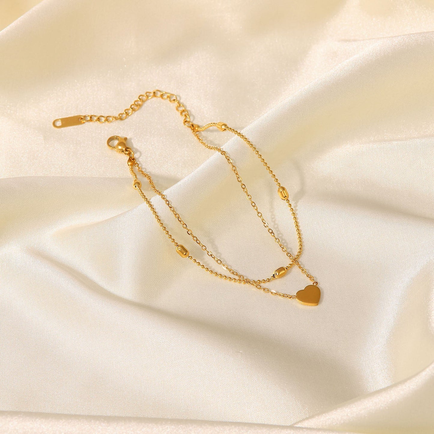 Hazel - Gold Heart Anklet