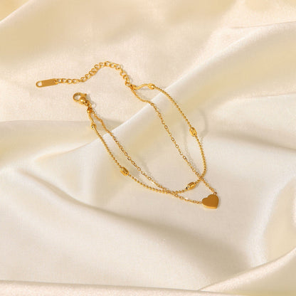 Hazel - Gold Heart Anklet