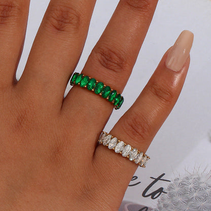 Eliza - Diamond Simulant Gold Ring