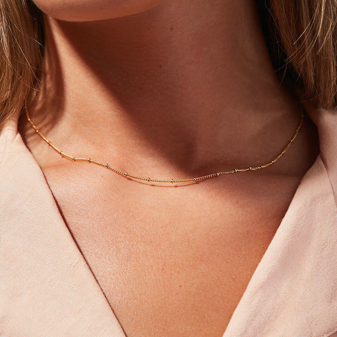 Ella - Gold Bead Chain Necklace
