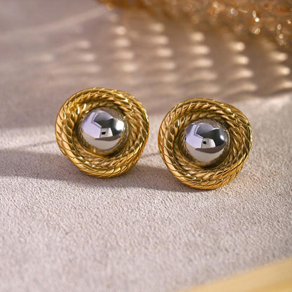 Andrea - Round Twist Earrings