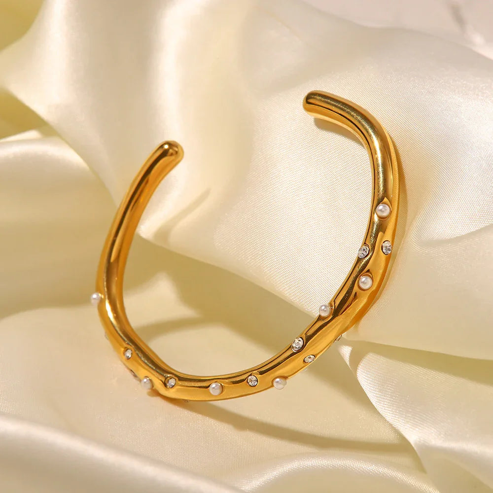 Corisande - Gold Gem Bangle