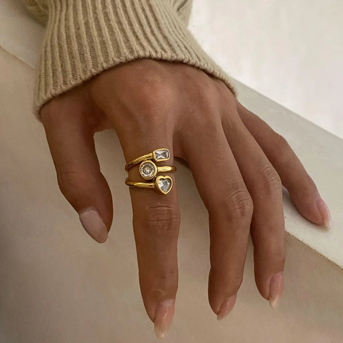 Ffion - Layered Diamond Ring