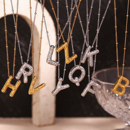 Arabella - Balloon Letter Initial Necklace