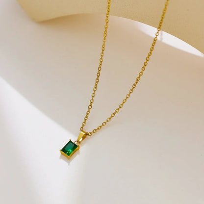 Maddie - Green Emerald  Necklace