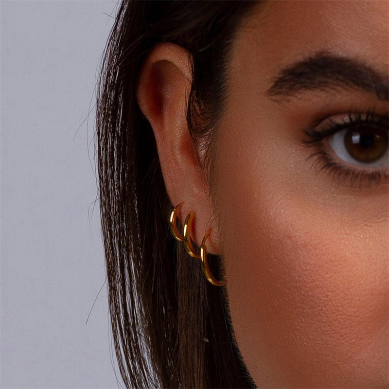 Bea - Classic Round Hoop Earrings