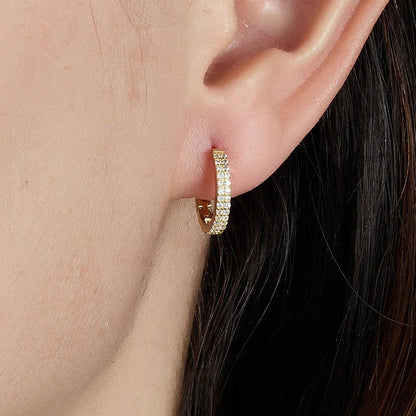 Gloria - Paved Hoop Earrings