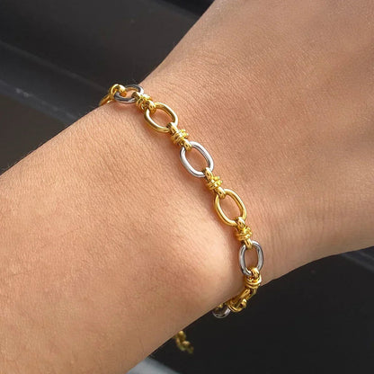 Ingrid - Two Tone Gold Bracelet