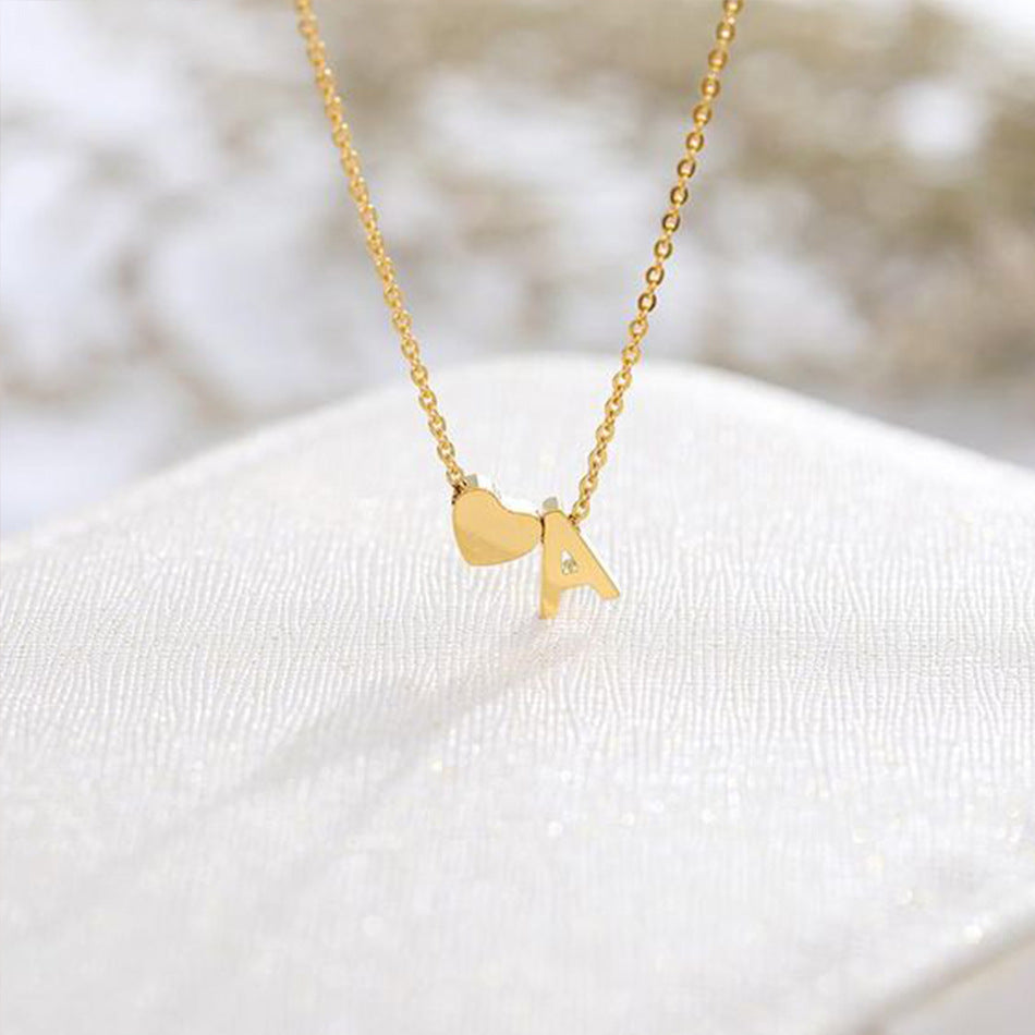 Mallory - Love Initial Letter Necklace