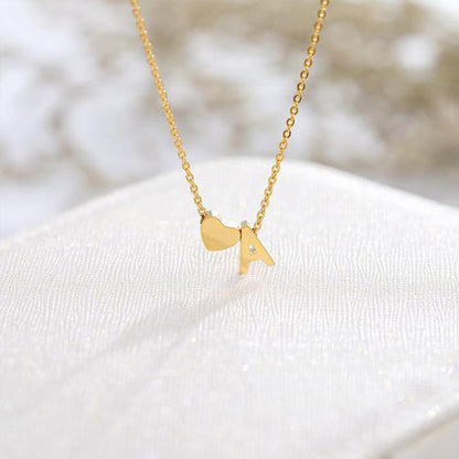 Mallory - Love Initial Letter Necklace
