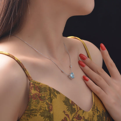 Catalina - Heart Zircon Sterling Silver Necklace