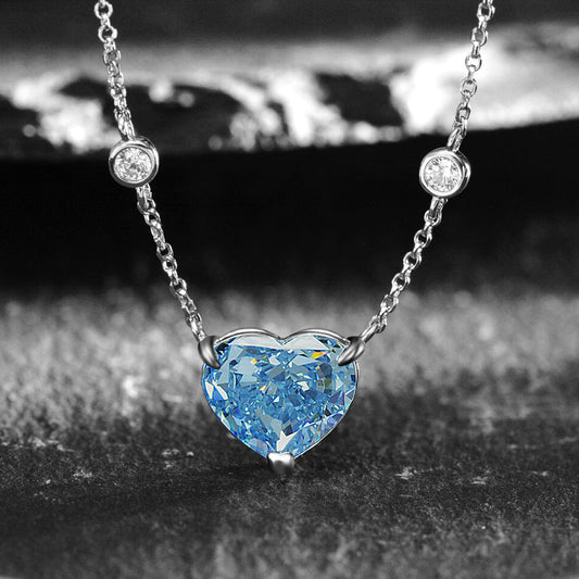 Catalina - Heart Zircon Sterling Silver Necklace