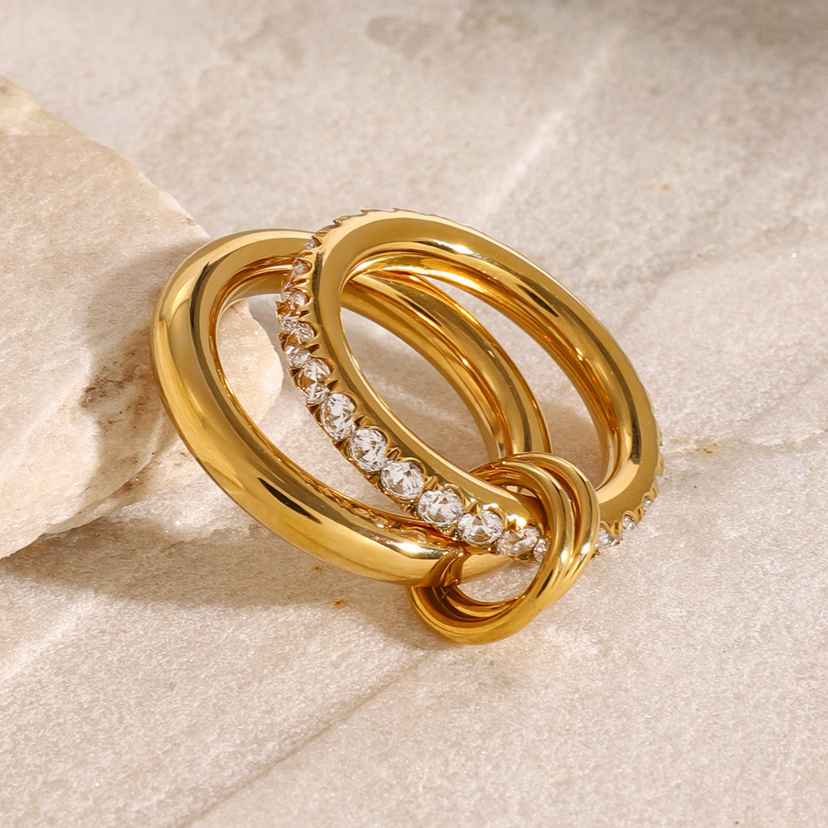 Celest - Stacked Diamond Ring