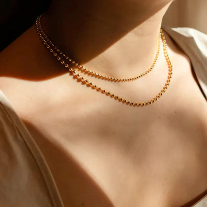 Agnes - Layered Ball Chain Necklace