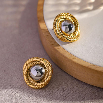 Andrea - Round Twist Earrings